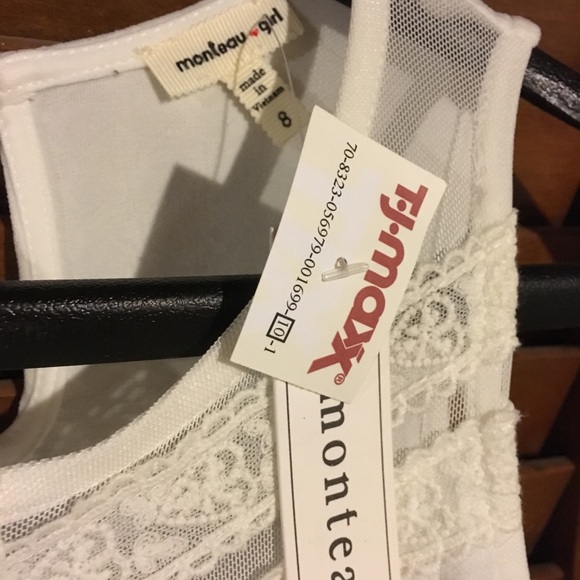 Girls white party dress - Picture 3 of 5